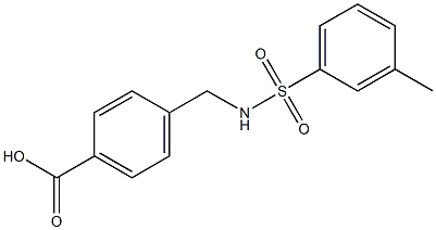 4-[(3-methylbenzene)sulfonamidomethyl]benzoic acid Struktur