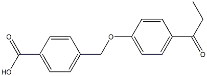 4-[(4-propionylphenoxy)methyl]benzoic acid Struktur