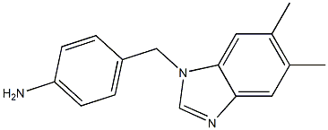 4-[(5,6-dimethyl-1H-1,3-benzodiazol-1-yl)methyl]aniline Struktur