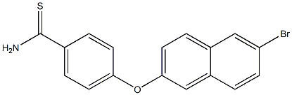 4-[(6-bromonaphthalen-2-yl)oxy]benzene-1-carbothioamide Struktur