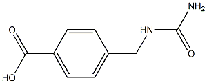 4-[(carbamoylamino)methyl]benzoic acid Struktur