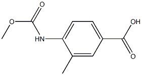 4-[(methoxycarbonyl)amino]-3-methylbenzoic acid Struktur