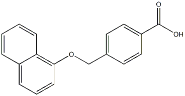 4-[(naphthalen-1-yloxy)methyl]benzoic acid Struktur