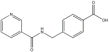 4-[(pyridin-3-ylformamido)methyl]benzoic acid Struktur