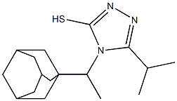 4-[1-(adamantan-1-yl)ethyl]-5-(propan-2-yl)-4H-1,2,4-triazole-3-thiol Struktur