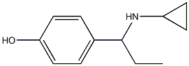 4-[1-(cyclopropylamino)propyl]phenol Struktur