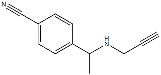 4-[1-(prop-2-yn-1-ylamino)ethyl]benzonitrile Struktur