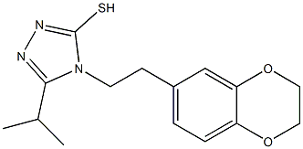 4-[2-(2,3-dihydro-1,4-benzodioxin-6-yl)ethyl]-5-(propan-2-yl)-4H-1,2,4-triazole-3-thiol Struktur