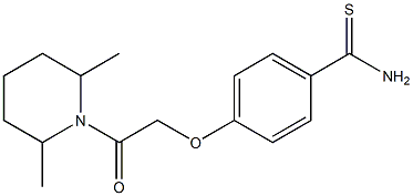 4-[2-(2,6-dimethylpiperidin-1-yl)-2-oxoethoxy]benzene-1-carbothioamide Struktur