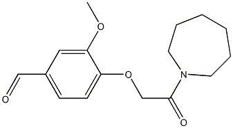 4-[2-(azepan-1-yl)-2-oxoethoxy]-3-methoxybenzaldehyde Struktur