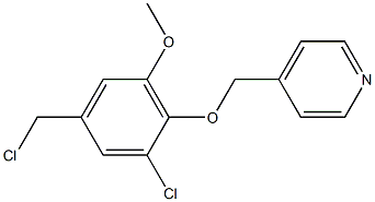 4-[2-chloro-4-(chloromethyl)-6-methoxyphenoxymethyl]pyridine Struktur