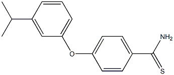 4-[3-(propan-2-yl)phenoxy]benzene-1-carbothioamide Struktur