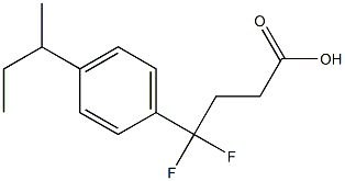 4-[4-(butan-2-yl)phenyl]-4,4-difluorobutanoic acid Struktur