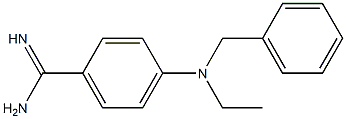 4-[benzyl(ethyl)amino]benzene-1-carboximidamide Struktur