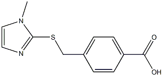 4-{[(1-methyl-1H-imidazol-2-yl)thio]methyl}benzoic acid Struktur