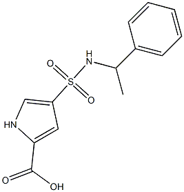 4-{[(1-phenylethyl)amino]sulfonyl}-1H-pyrrole-2-carboxylic acid Struktur