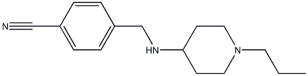 4-{[(1-propylpiperidin-4-yl)amino]methyl}benzonitrile Struktur