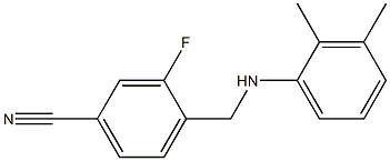 4-{[(2,3-dimethylphenyl)amino]methyl}-3-fluorobenzonitrile Struktur