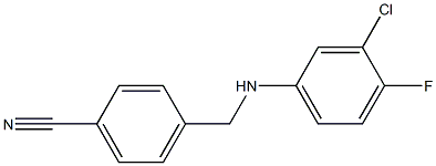 4-{[(3-chloro-4-fluorophenyl)amino]methyl}benzonitrile Struktur