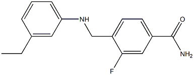 4-{[(3-ethylphenyl)amino]methyl}-3-fluorobenzamide Struktur