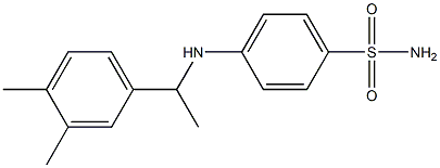 4-{[1-(3,4-dimethylphenyl)ethyl]amino}benzene-1-sulfonamide Struktur