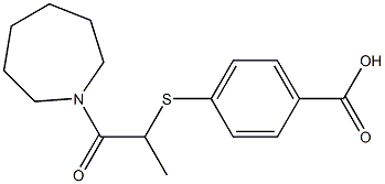 4-{[1-(azepan-1-yl)-1-oxopropan-2-yl]sulfanyl}benzoic acid Struktur