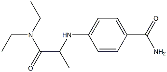 4-{[1-(diethylcarbamoyl)ethyl]amino}benzamide Struktur