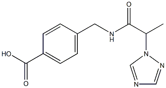 4-{[2-(1H-1,2,4-triazol-1-yl)propanamido]methyl}benzoic acid Struktur