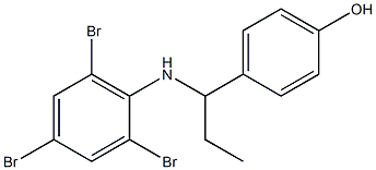 4-{1-[(2,4,6-tribromophenyl)amino]propyl}phenol Struktur