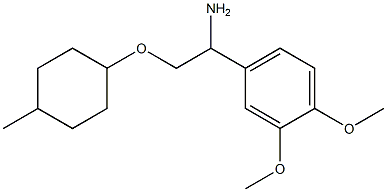 4-{1-amino-2-[(4-methylcyclohexyl)oxy]ethyl}-1,2-dimethoxybenzene Struktur