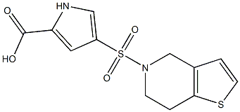 4-{4H,5H,6H,7H-thieno[3,2-c]pyridine-5-sulfonyl}-1H-pyrrole-2-carboxylic acid Struktur