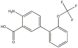 4-amino-2'-(trifluoromethoxy)-1,1'-biphenyl-3-carboxylic acid Struktur