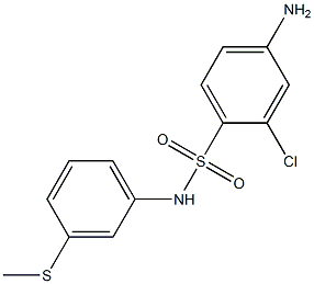 4-amino-2-chloro-N-[3-(methylsulfanyl)phenyl]benzene-1-sulfonamide Struktur