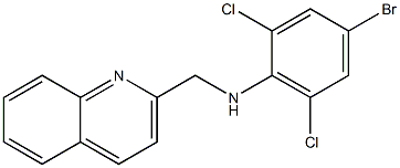 4-bromo-2,6-dichloro-N-(quinolin-2-ylmethyl)aniline Struktur