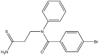 4-bromo-N-(2-carbamothioylethyl)-N-phenylbenzamide Struktur