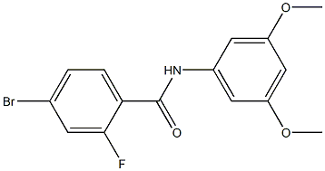 4-bromo-N-(3,5-dimethoxyphenyl)-2-fluorobenzamide Struktur