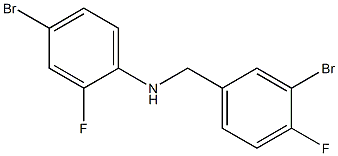 4-bromo-N-[(3-bromo-4-fluorophenyl)methyl]-2-fluoroaniline Struktur