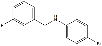 4-bromo-N-[(3-fluorophenyl)methyl]-2-methylaniline Struktur