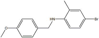 4-bromo-N-[(4-methoxyphenyl)methyl]-2-methylaniline Struktur