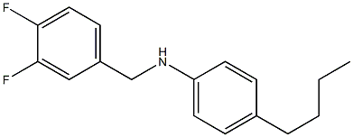 4-butyl-N-[(3,4-difluorophenyl)methyl]aniline Struktur