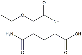 4-carbamoyl-2-(2-ethoxyacetamido)butanoic acid Struktur