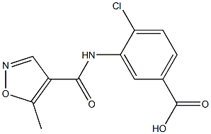 4-chloro-3-{[(5-methylisoxazol-4-yl)carbonyl]amino}benzoic acid Struktur