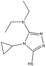 4-cyclopropyl-5-(diethylamino)-4H-1,2,4-triazole-3-thiol Struktur