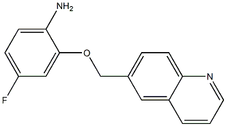 4-fluoro-2-(quinolin-6-ylmethoxy)aniline Struktur