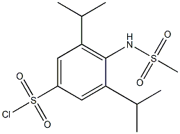 4-methanesulfonamido-3,5-bis(propan-2-yl)benzene-1-sulfonyl chloride Struktur