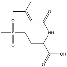 4-methanesulfonyl-2-(3-methylbut-2-enamido)butanoic acid Struktur