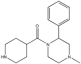 4-methyl-2-phenyl-1-(piperidin-4-ylcarbonyl)piperazine Struktur