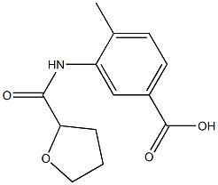 4-methyl-3-[(tetrahydrofuran-2-ylcarbonyl)amino]benzoic acid Struktur