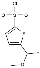 5-(1-methoxyethyl)thiophene-2-sulfonyl chloride Struktur