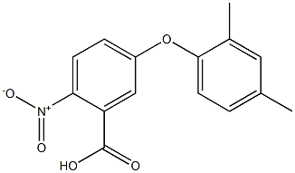 5-(2,4-dimethylphenoxy)-2-nitrobenzoic acid Struktur